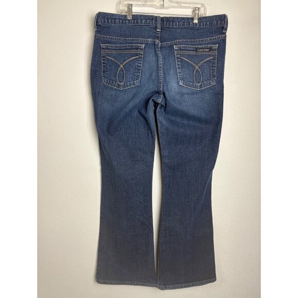 Calvin Klein Womens Bootcut Jeans Size 32/14 Blue Denim 30” Inseam - Picture 5 of 8